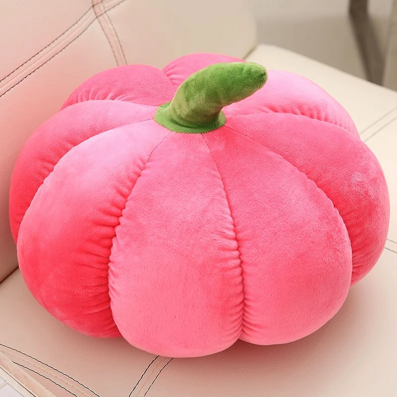 Dorimytrader Cuddly Soft Realistic Vegetables Pumpkin Plush Pillow Big Stuffed Cartoon Orange Pumpkin Toy Halloween Decoration Gift DY50017  (9)