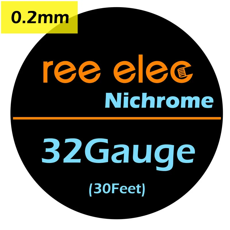 REE ELEC 10 м/рулон нихромовый нагревательный провод для Rda Rta атомайзер электронная сигарета Ni80 сопротивление провода катушки Vape аксессуары - Цвет: Nichrome 32Gauge