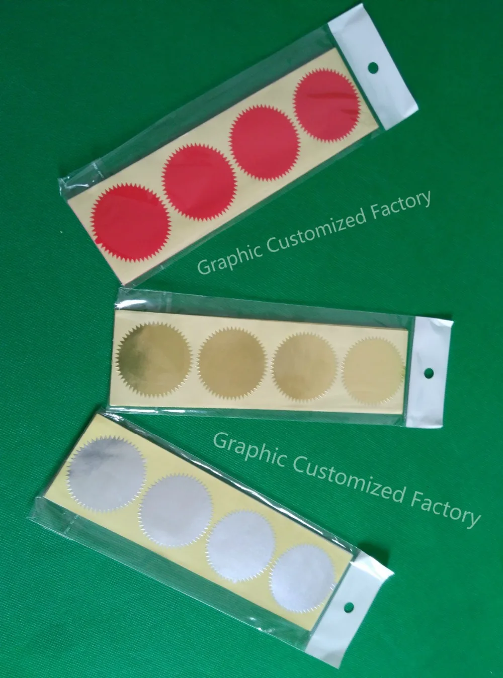 Embossing seal sticker foil paper label Gold Embossed Seals Stickers