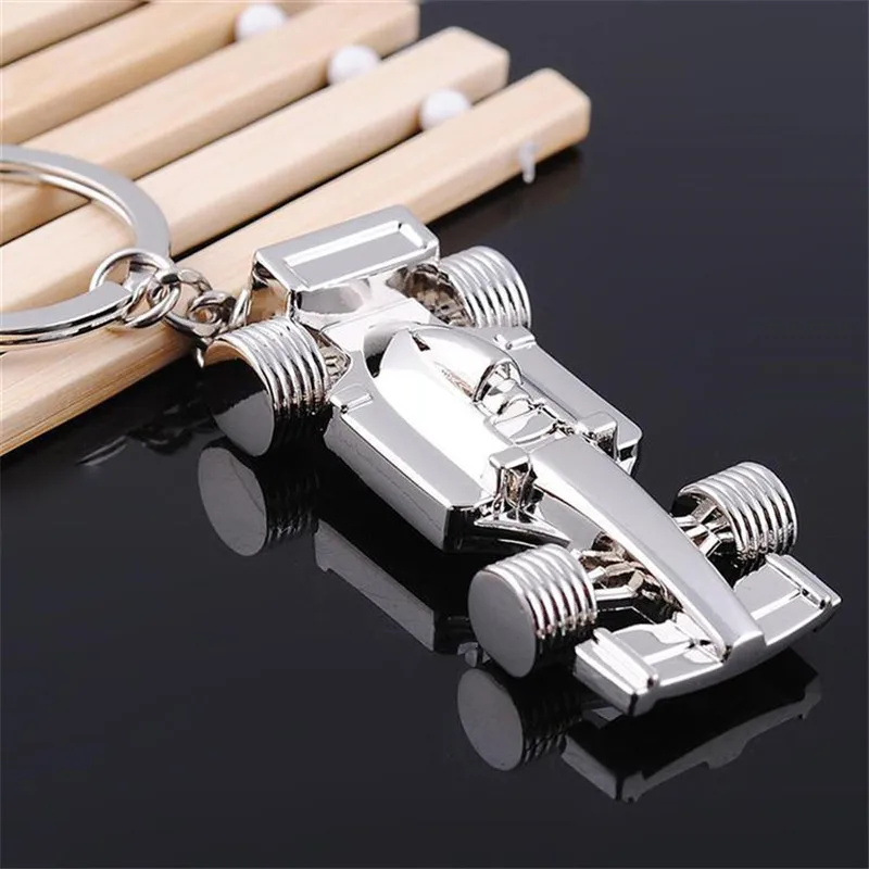

100pcs/lot High quality F1 cars keychain Alloy racing cars keychain Formula 1 vehicle keyring Men's keychain Customized Logo