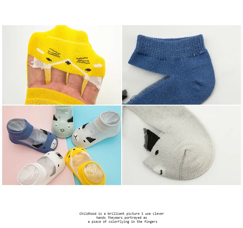 5 пар/лот, хлопок, кот, животное, прохладный шелк, детские носки для девочек Мягкие сетчатые детские носки детские Miaoyoutong