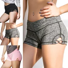Для Женщин Йога крепления шорты с высокой талией, для фитнеса спортивный Быстросохнущий короткие шорты для тренировок в тренажерном зале DX88