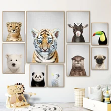 Lion Tiger Dog Bear Panda Wall Art Canvas Painting Nordic Poster And Print Animal Wall Picture Kids Baby Room Scandinavian Decor Lion Tiger Dog Bear Panda Wall Art Canvas Painting Nordic Poster And Print Animal Wall Picture Kids Baby Room Scandinavian Decor