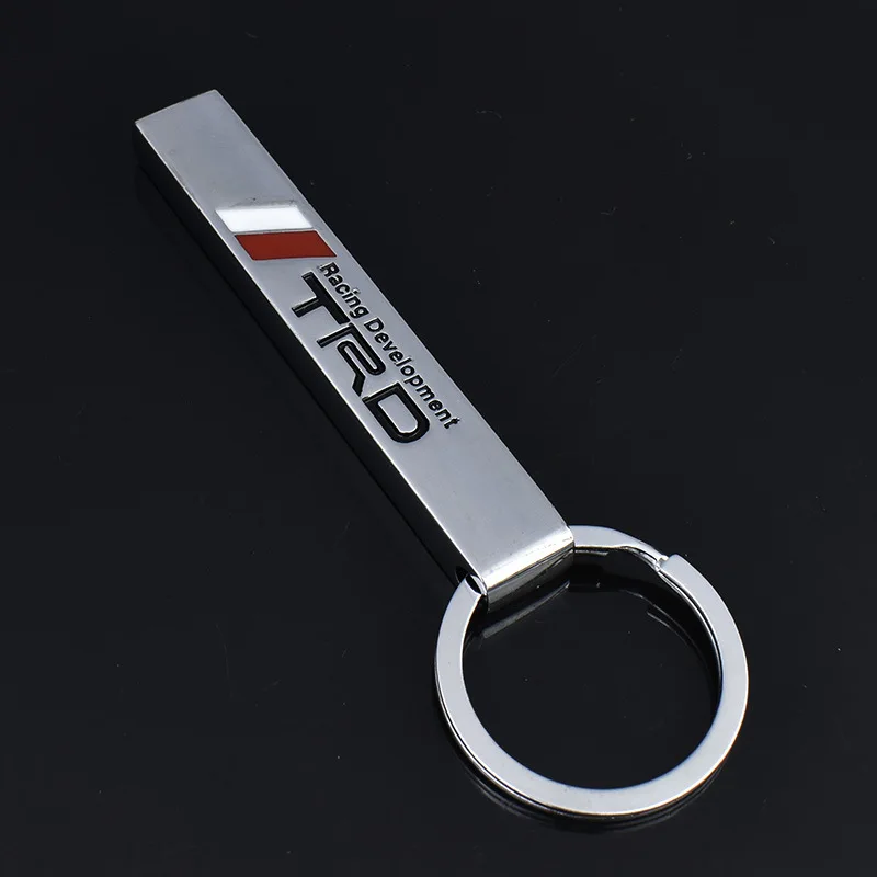 

Car Emblem Keychain Keyring Logo Fashion Titanium Double Symbol Sign Badge Logotipo Quality Metal Alloy Nice Gift(TRD)