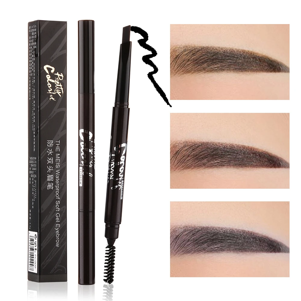 Buy 1PCs Double Ended Black Brown Eyebrow Pencil