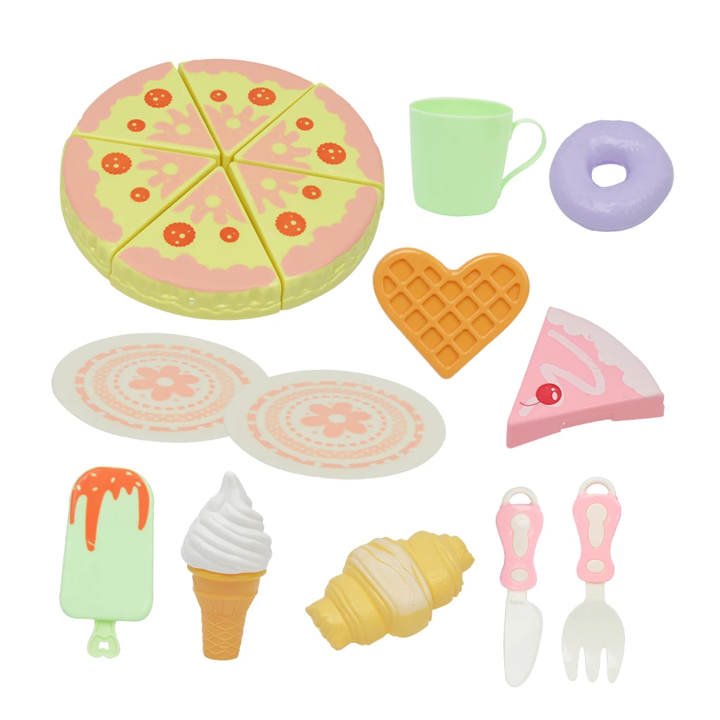 Play Food Toys, Pretend Play Kitchen Set Cutting Cake Play Kitchen Sets Toddlers Pretend Food Playset Children Toy Food Set