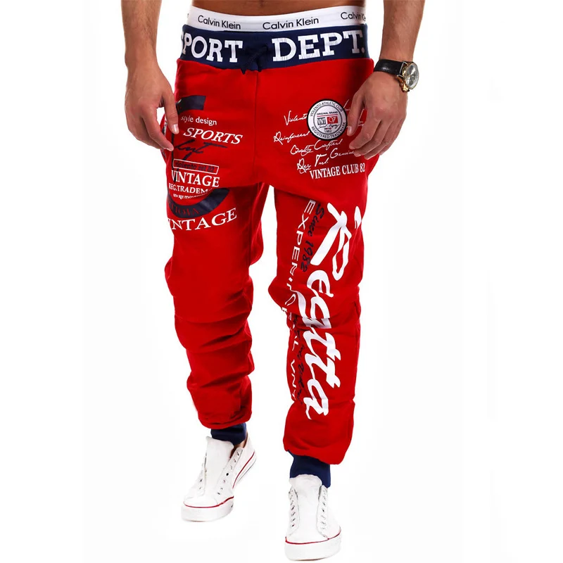 TJWLKJ 2019 Hip Hop Streetwear Sweat Pants Mens Letter Printing Harem Cool Long Pants Joggers Wear Plus Size M-XXXL Drawstring