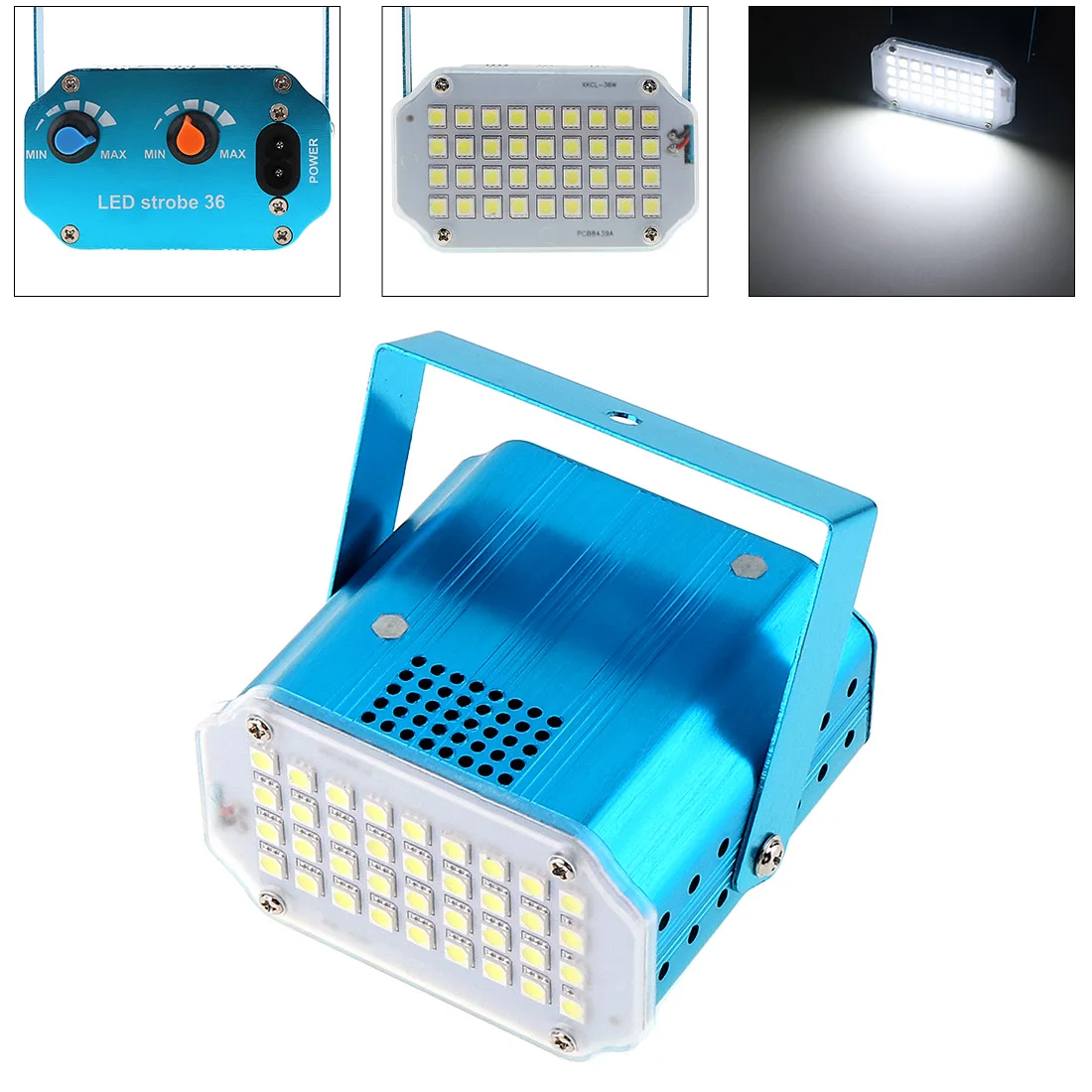 

Sale 36LED Mini Stroboscope Flash Lamp with Sensitivity and Frequency Adjustment for KTV / Stage / Party