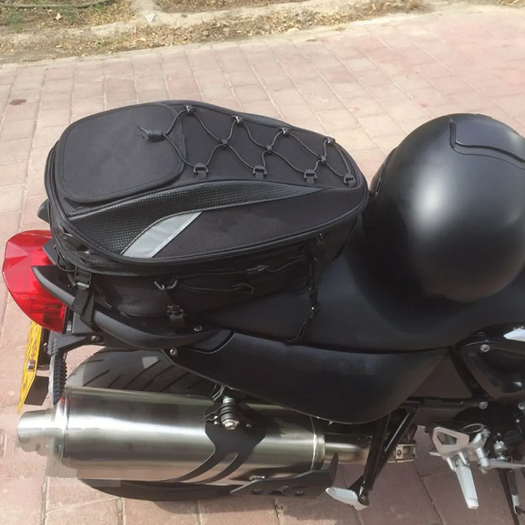 Черный призрак Гонки Водонепроницаемый Оксфорд ткань мотоцикл хвост Сумка сиденье сумка рюкзак велосипедиста мотоцикл сумка