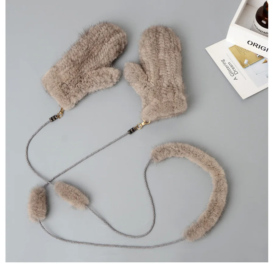 ZDFURS* зимние перчатки из натурального меха норки, женские модные перчатки, женские цветные теплые толстые женские перчатки