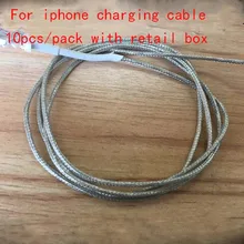 10 шт. 1:1, высокое качество, 1 м, 2 м, USB кабель для зарядки и синхронизации данных для iPad Air, iPhone 5, 5S, 6, 7, 8 Plus, для всех IOS, в английской розничной упаковке