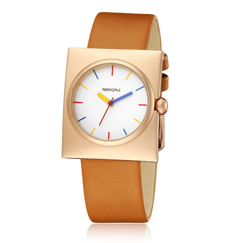 Уникальный для женщин модные часы квадратный минималистский наручные повседневное кожаный браслет леди простой Кварцевые Relogio Feminino Whatch