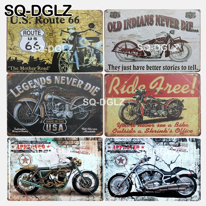 [SQ DGLZ] Новый U.S Route 66 Оловянная вывеска для езды бесплатно металлические поделки