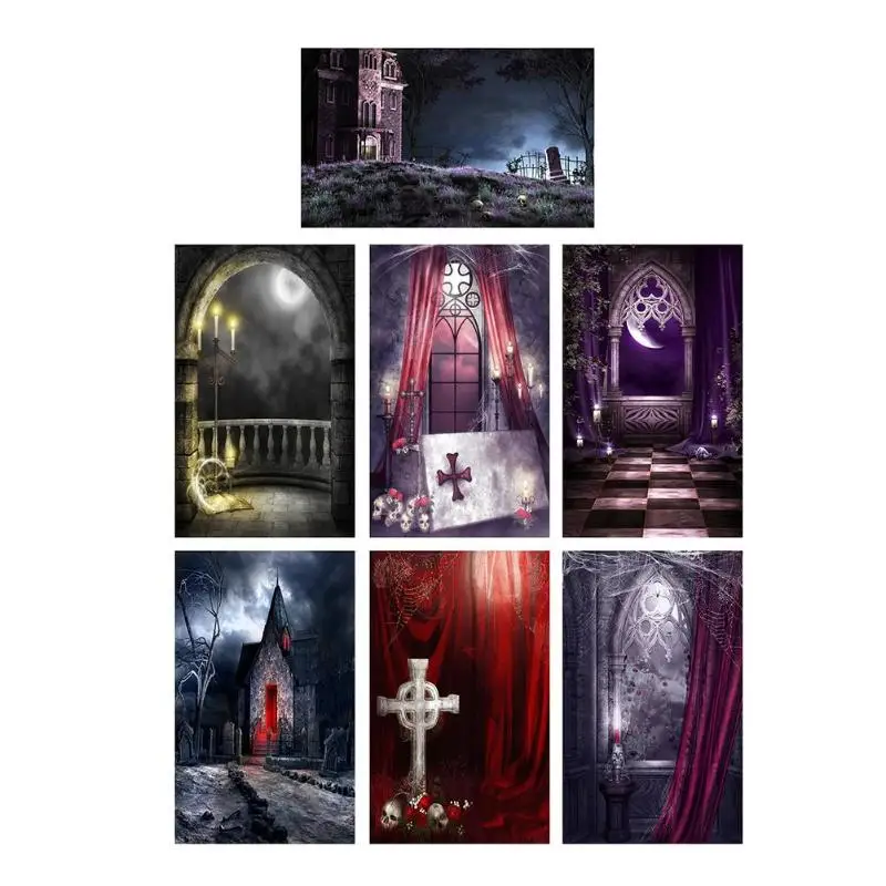 

vanpower Halloween Photo Studio Backgrounds Props Screen Photo Background Backdrops Studio Video Prop Cloth