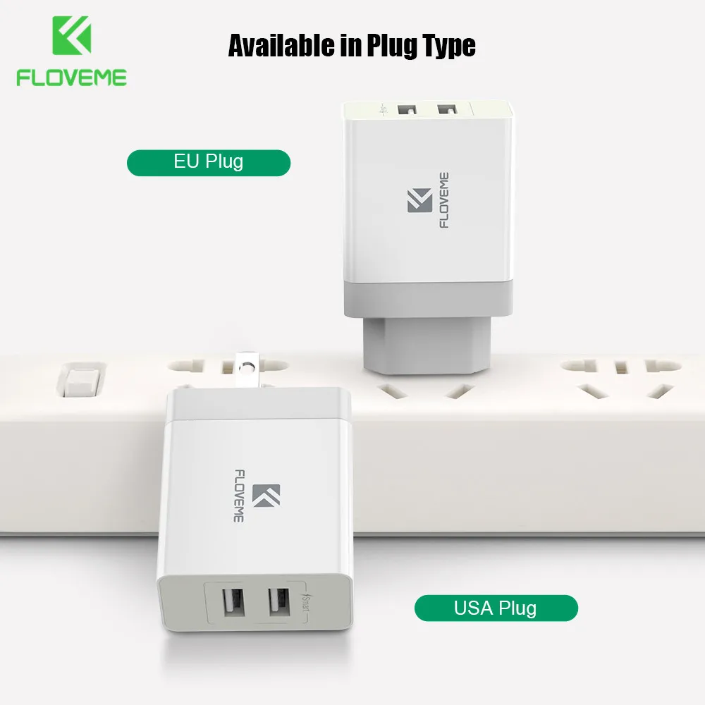 

FLOVEME Universal USB Charger Qualcomm Quick Charge 3.0 (Quick Charge 2.0 Compatible) Fast Phone Charger For Samsung Xiaomi HTC