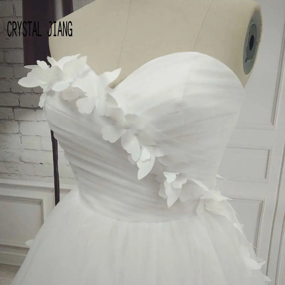 Горячая Распродажа 3D аппликация бабочка Бальные платья Свадебные платья Милая размера плюс цвет длинное свадебное платье для невесты ZQ049