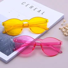 AOOFFIV цветные очки, цельные, прозрачные, карамельного цвета, тонированные очки, защита от солнца, женские очки, UV400 Солнцезащитные очки