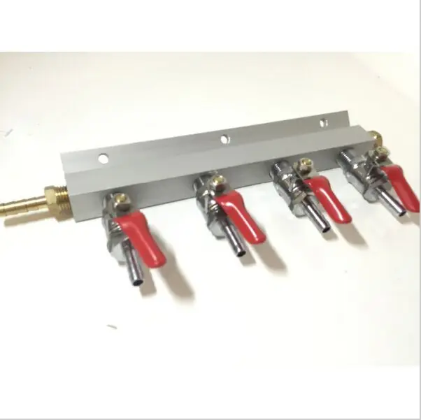 4 Way Gas Manifold Distribution CO2 Splitter W/ Check Valves Home Brew