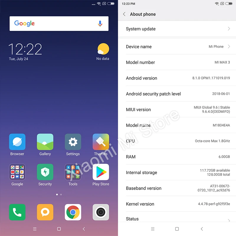 Глобальная версия Xiaomi Mi Max 3 4 ГБ 64 мобильный телефон Восьмиядерный процессор