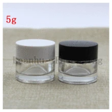 5 г стеклянные прозрачные бутылки, крышка черного/белого крема красоты бутылки 10 СС баночка для крема или масок небольшой емкости образца