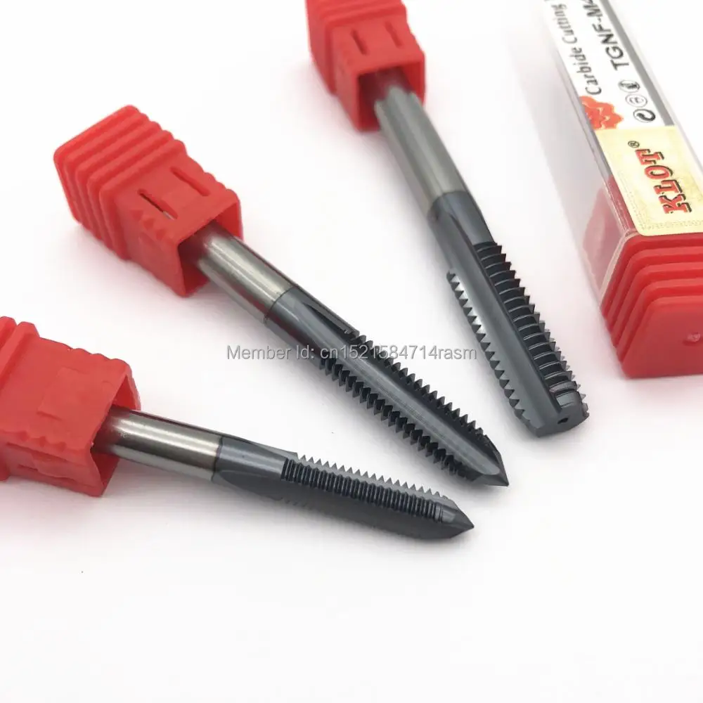 KLOT HRC55 ALTIN Coated Solid Carbide Machine Plug Tap M3 M4 M5 M6 M8