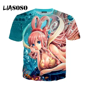 

LIASOSO 3D Print Woman Men Anime One Piece Monkey D. Luffy Roronoa Zoro Nami Tshirt T-shirt Hip Hop Pullover Short Sleeve X0902