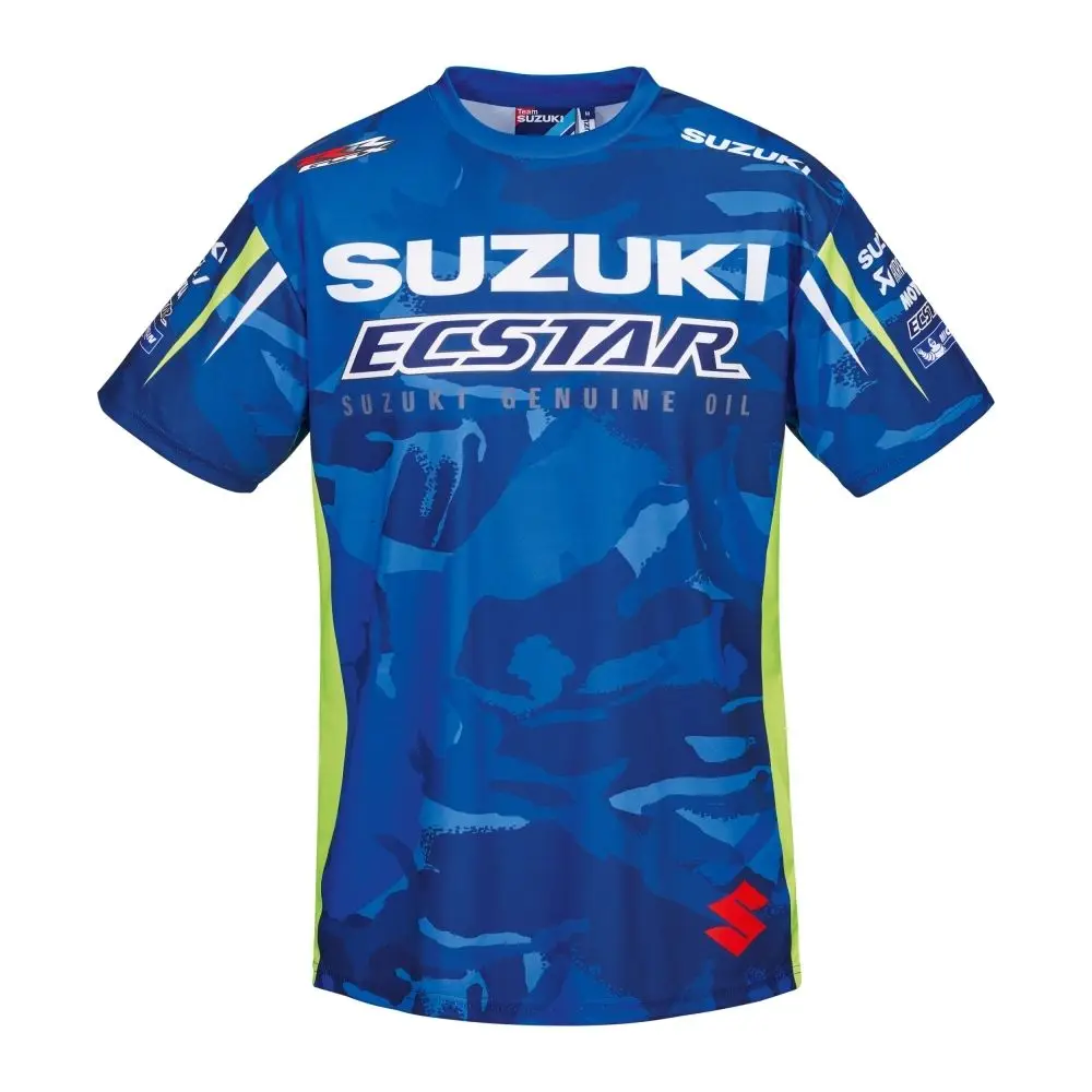 

2018 Moto GP Team Racing Fashion Casual Jersey For Suzuki Blue T-shirt Riding Off-Road Clothes