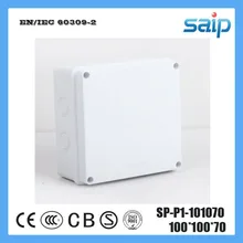 Saip ABS Материал электронная распределительная коробка с 7 отверстиями SP-P1-101070 100*100*70 мм