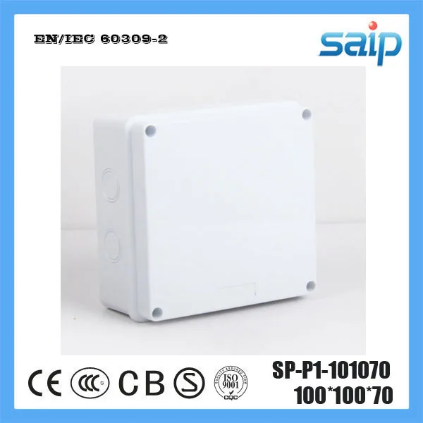 

Saip ABS Material Electronic Junction Box With 7 Holes SP-P1-101070 100*100*70mm