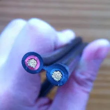 6мм2 двухъядерный PV солнечный кабель фотоэлектрический двойной двухъядерный изолированный антивозрастной Солнечный Электрический провод