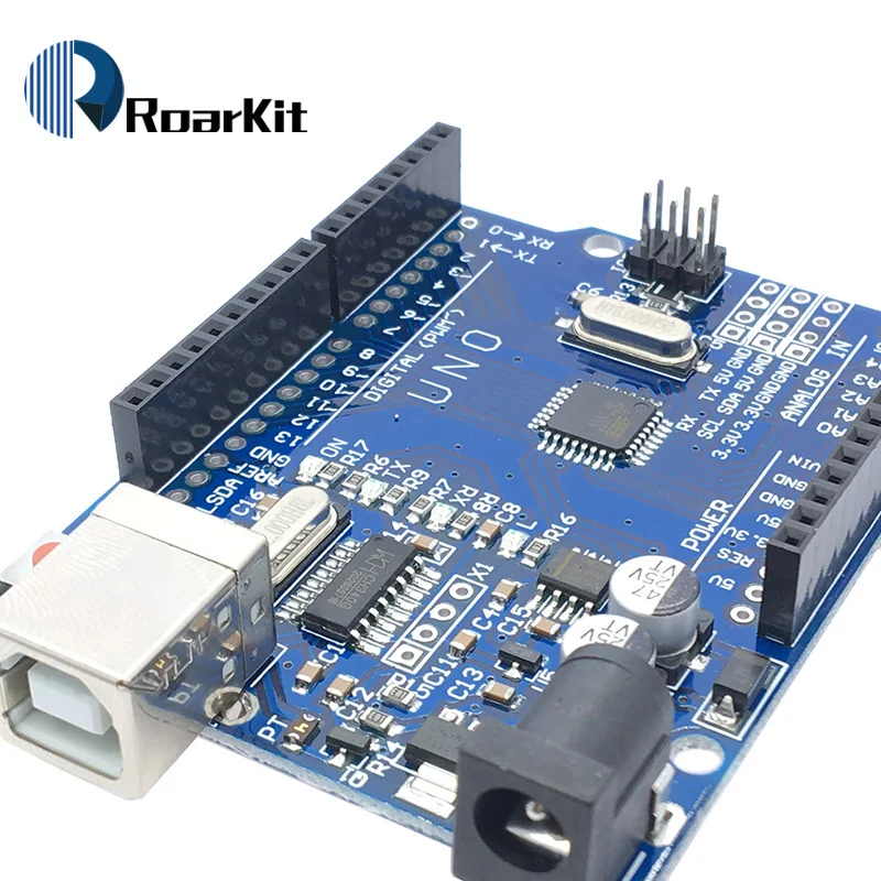 Один набор UNO R3(CH340G) MEGA328P для Arduino UNO R3 с USB кабелем ATMEGA328P-AU макетной платы