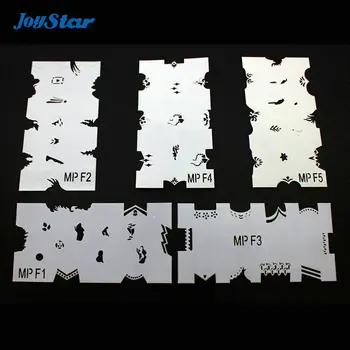 

ABEST Airbrush Nail Art Stencils 5 Sheets over 50 Nail Designs N-ST32-5R