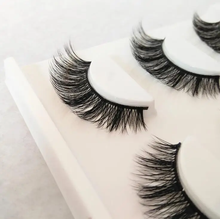 

3 pairs /set 3D False Eyelashes Messy Cross Thick Natural Fake Eye Lashes Professional Makeup Tips Bigeye Long False Eye Lashes