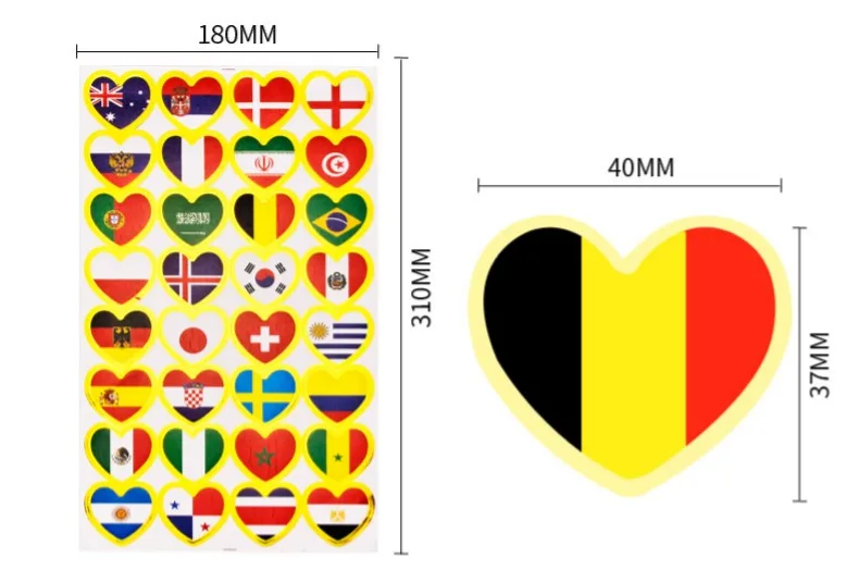 32 страны национальные наклейки с флагами бумажные этикетки Украшения футбол лицо рука куртка с рукавами Джерси стикер скрапбук