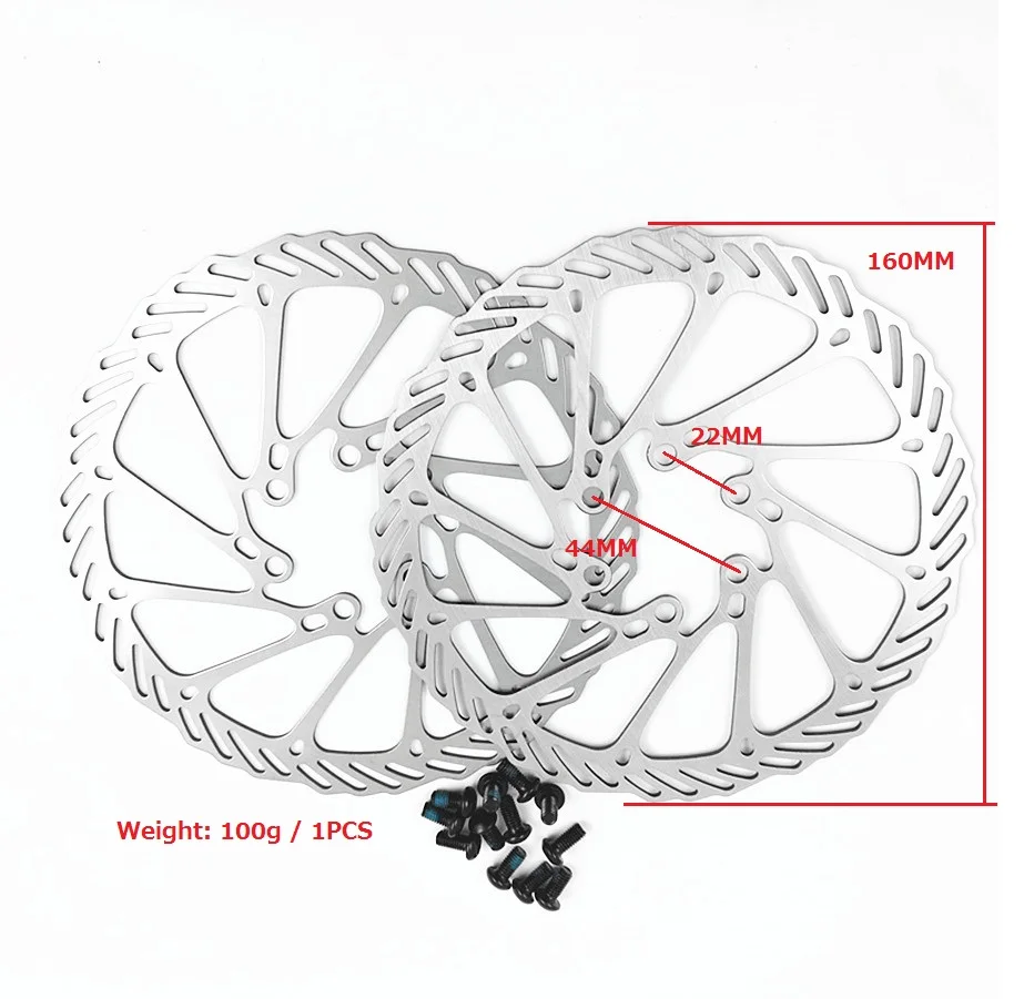 Комплекты одежды из 2 пар из высококачественной нержавеющей стали Велосипедный тормозной диск диаметром 160 мм 24 винты для BB5 и BB7 AVID