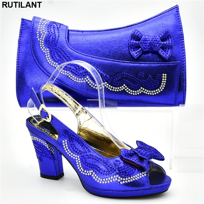 

Luxury Sandals Women Nigerian Shoes and Matching Bags Ladies Shoes with Matching Bags Set Matching Shoes and Bag Set In Heels