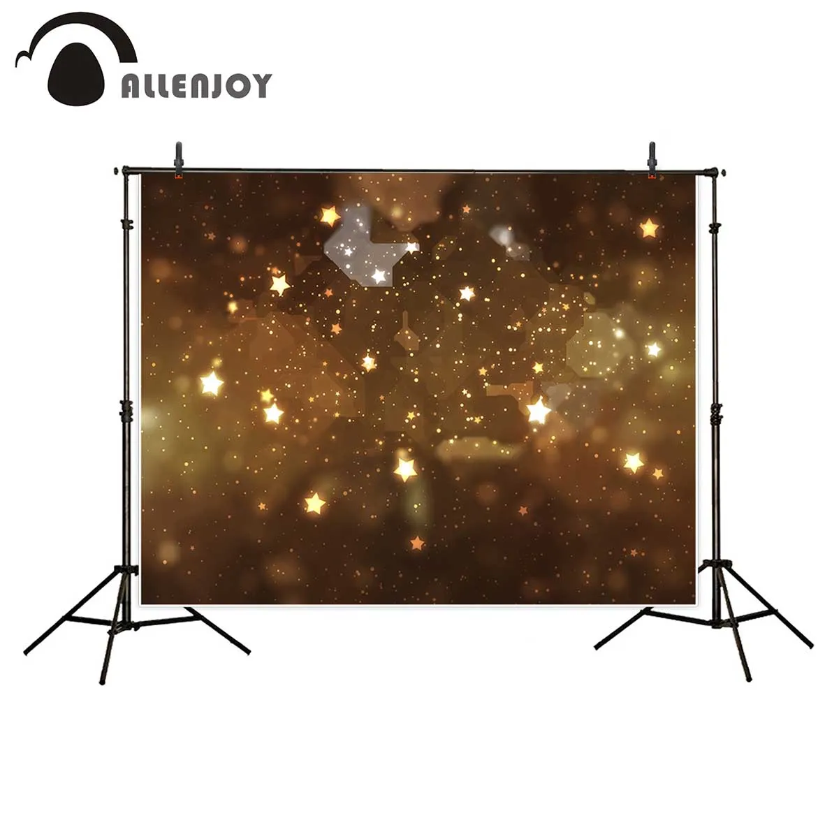 Allenjoy фон для фотосъемки с коричневыми блестящими звездами боке рождественской