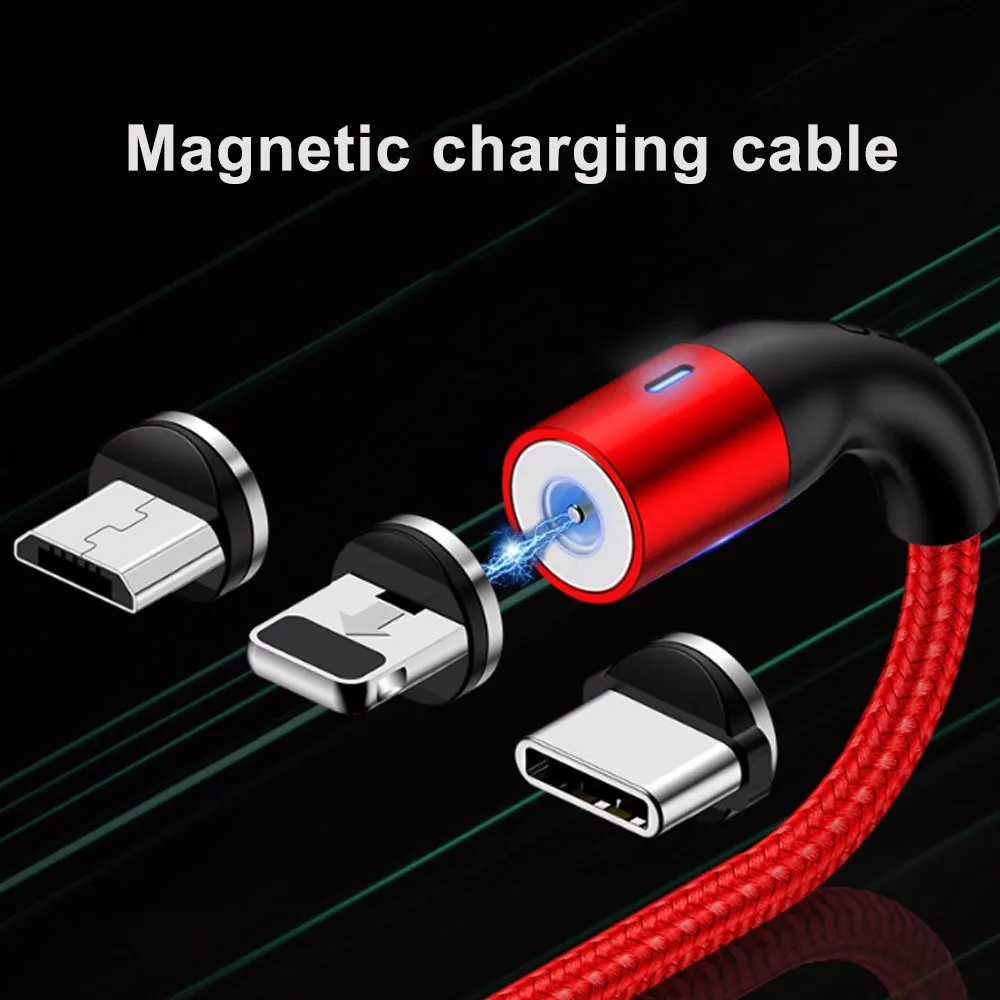 

Magnetic Charging Charge Cable 2m 2.4A IOS USB Data type-cCable for iphone 6 7 8 X XS Micro USB Cable USB C Fast Charging Cable