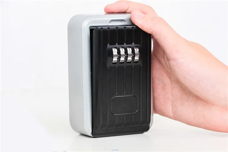 Strong zinc alloy 4 Digit Combination Password Keys Box Key Storage Organizer Box Wall Mounted Home Security Code Lock Key Box