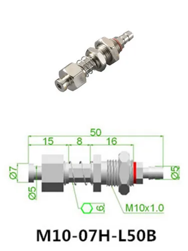 Анти-вращающиеся присоски сиденье шестигранный винт золото M10-07/11 H вакуумная прокладка SMC pneumatics sns quick connect