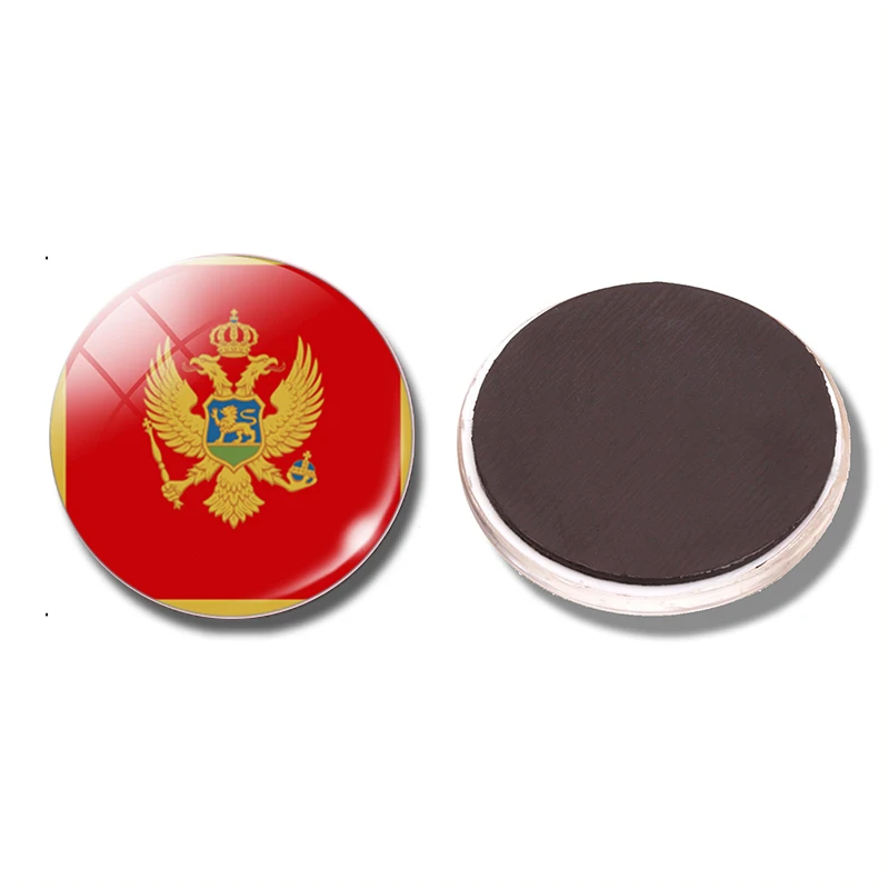Montenegro Национальный флаг 30 мм магнит на холодильник стеклянный кабошон магнитные