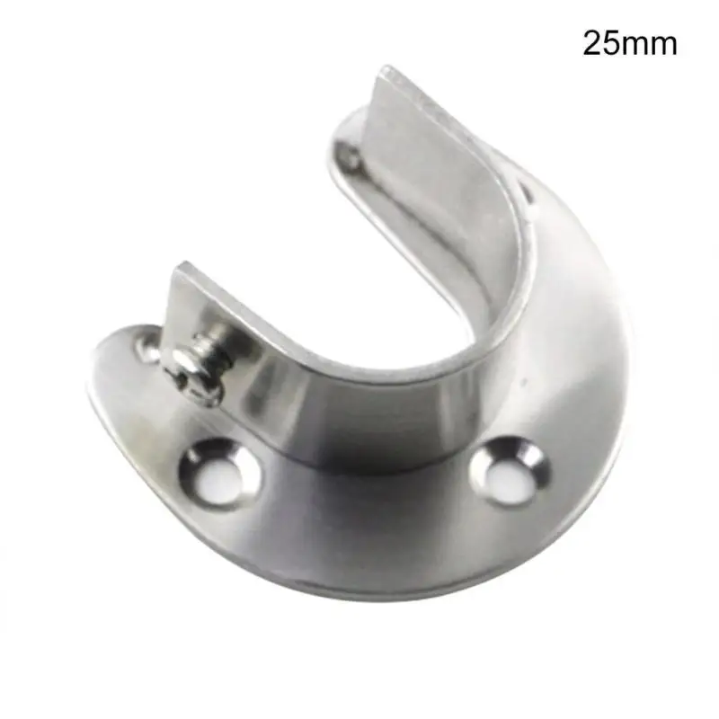 2 Unidades, 20 mm Yibuy Color Plateado Soporte para Barra de Armario