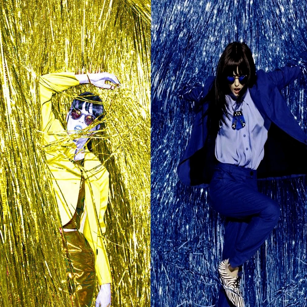 

Large 3ft x 8ft Fringe Foil Curtain Party Tinsel Backdrop for Photography Room Wedding Birthday Baby Shower Party Decor