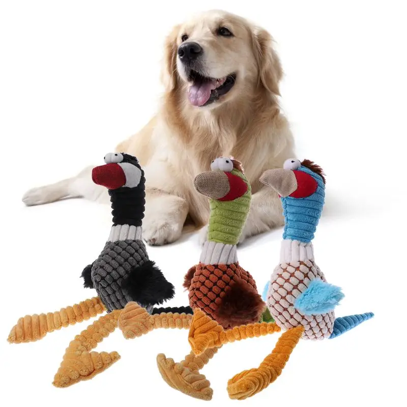 Cute Dog Cat Pet Plush Toys Sound Puppies Animal Shape Squeaker Plush