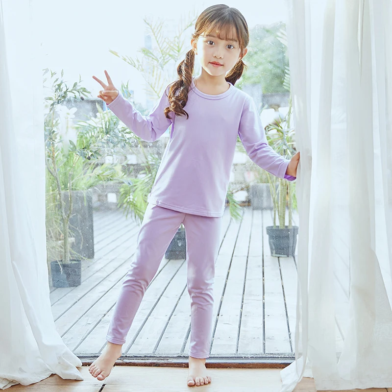 

2019 Autum Winter Children Underwear Cartoon Long Sleeve Thermal Clothing Suit Girls Long Johns Kids Thermal Underwear Set