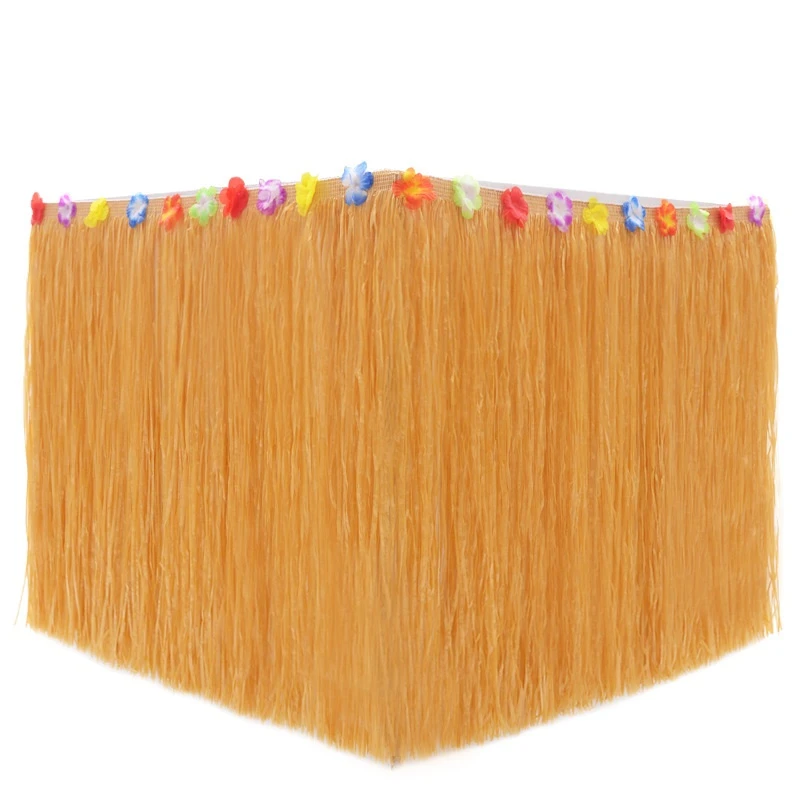 Hawaiian Table Skirt Diy 60cm Plastic Luau Flower Grass Skirt Beach Wedding Party Garden Decoration Hibiscus Tablecloth Party Diy Decorations Aliexpress