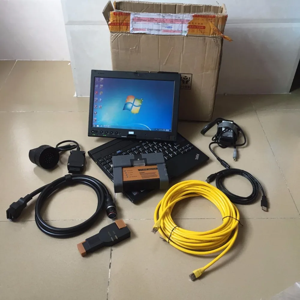 

for bmw icom a2 obd full cable professional for bmw diagnostic programming tool with software 500gb hdd x200t laptop win7 system