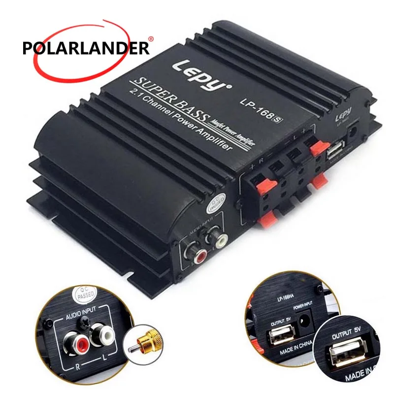 Lepy LP168S 12 V Subwoofer de potencia 2,1 canal de salida de graves de Audio automático HiFi sonido estéreo con función auxiliar amplificador de coche alto altavoz Lepy LP168S 12 V Subwoofer de potencia 2,1 canal de salida de graves de Audio automático HiFi sonido estéreo con función auxiliar amplificador de coche alto altavoz