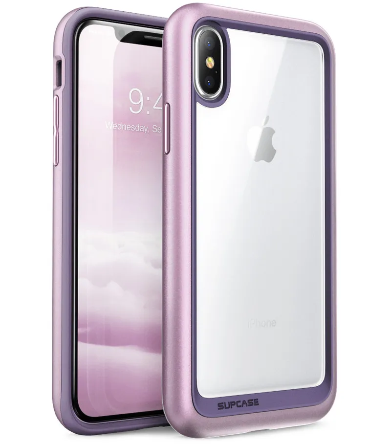 Для iphone X XS чехол SUP чехол UB Стиль Премиум гибридный защитный ТПУ бампер+ PC Прозрачный чехол на заднюю панель для iphone X Xs 5,8 дюймов - Цвет: Purple