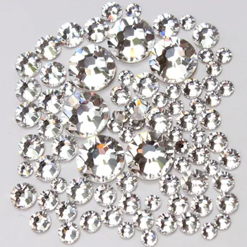 

Top Quality 1440P SS3-SS12 Crystal Clear Non Hotfix Flatback Rhinestones Nail Rhinestoens For Nails 3D Nail Art Decoration Gems